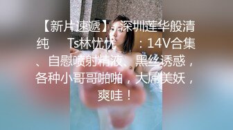 【新片速遞】  深圳莲华般清纯❤️Ts林忧忧❤️：14V合集、自慰喷射精液、黑丝诱惑，各种小哥哥啪啪，大屌美妖，爽哇！